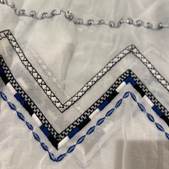 Adelyn Rae Chandra White Embroidered Maxi Dress, Size Small - Picture 14 of 16